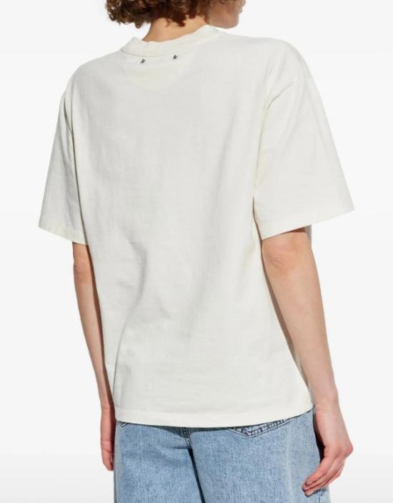 25FW 골든구스 반팔 티셔츠 GWP01874 P00212782432 Artic wolf black - GOLDEN GOOSE