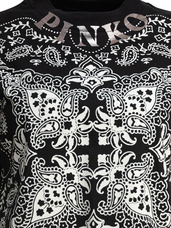 25SS 핑코 반팔 티셔츠 104604 A2CYZDI BLACK - PINKO