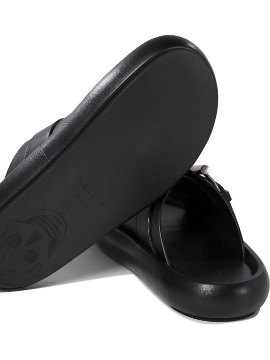 25SS 알렉산더 맥퀸 뮬/슬리퍼 809960 WIACT1064 BLACK - ALEXANDER MCQUEEN