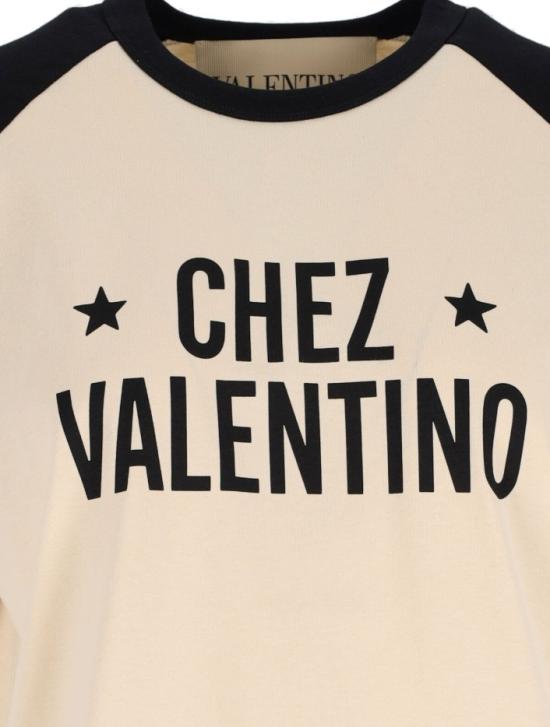 25FW 발렌티노 가라바니 반팔 티셔츠 7V3MG17D AYCQT3 Burro nero - VALENTINO GARAVANI