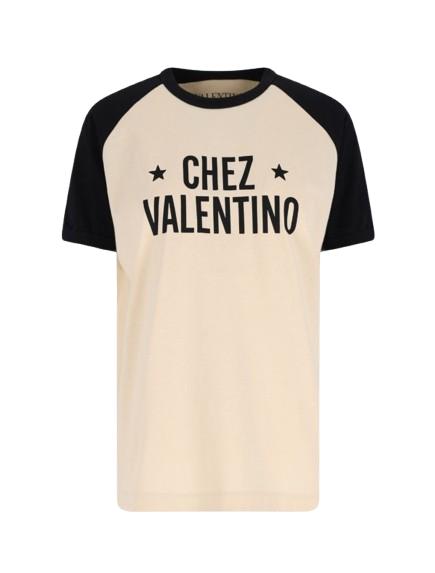 25FW 발렌티노 가라바니 반팔 티셔츠 7V3MG17D AYCQT3 Burro nero