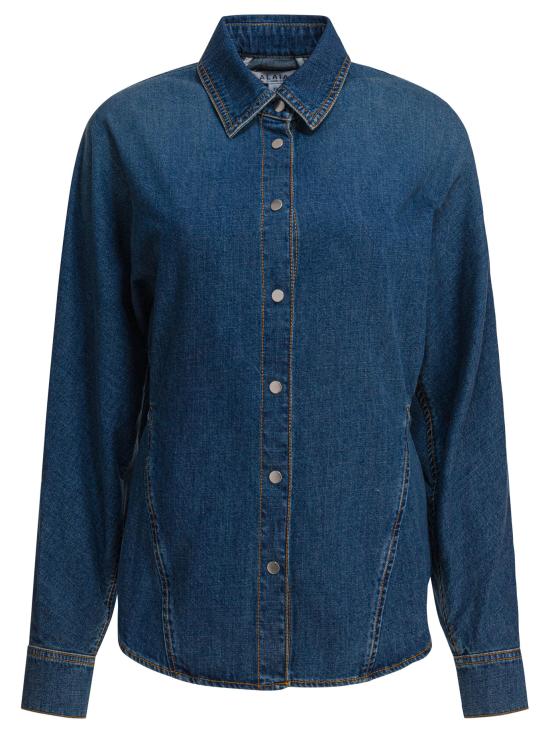 25FW 알라이아 셔츠 AA9C0988D004B505 Blue