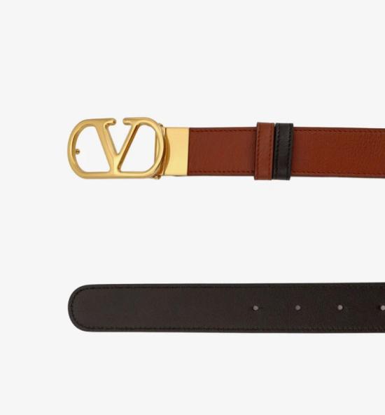 25FW 발렌티노 가라바니 가죽 벨트 7Y2T0SQ3 IYRDRN Caramel nero - VALENTINO GARAVANI