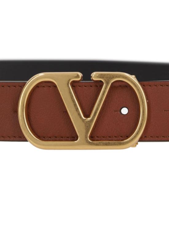 25FW 발렌티노 가라바니 가죽 벨트 7Y2T0SQ3 IYRDRN Caramel nero - VALENTINO GARAVANI