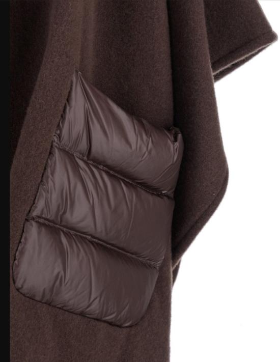 25FW 에르노 퀼티드 포켓 판초 GC00066DR 333958810 Fondente - HERNO