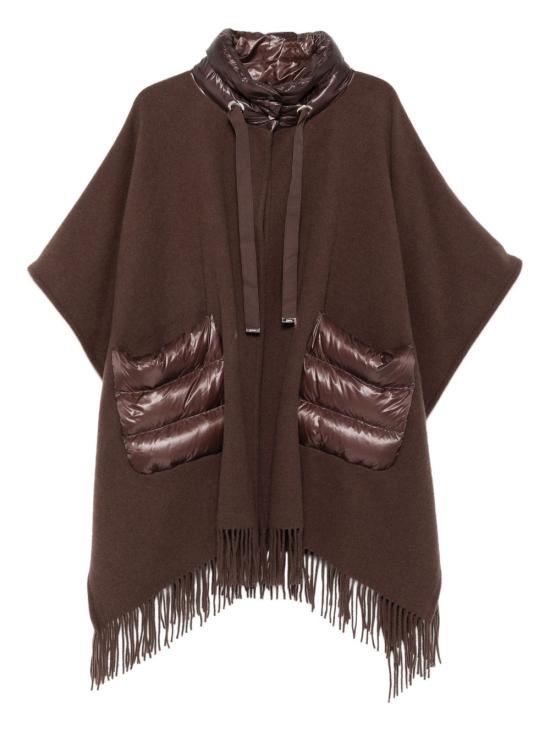 25FW 에르노 퀼티드 포켓 판초 GC00066DR 333958810 Fondente - HERNO