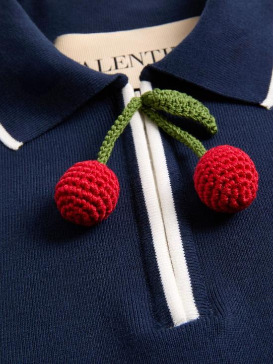 25FW 발렌티노 가라바니 폴로 티셔츠 7B3KC65F 9EQ671 Navy avorio - VALENTINO GARAVANI