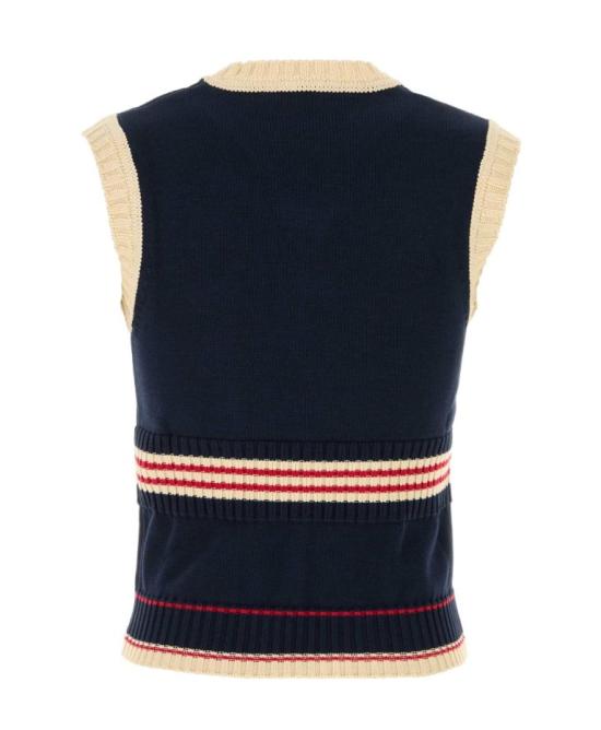 25FW 발렌티노 가라바니 민소매 티셔츠 7B3KM06E 9HM0W6 Navy betulla - VALENTINO GARAVANI