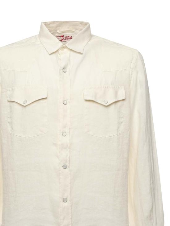 25FW 세인트바쓰 긴팔 셔츠 GRG000101033H Beige - MC2 SAINT BARTH