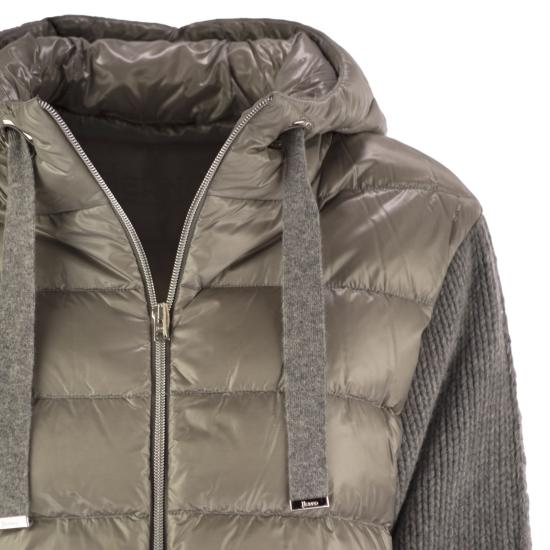 25FW 에르노 RESORT PUFFER 리조트 퍼퍼 울 슬리브 다운 재킷  PI00140DR LIGHT GREY - HERNO