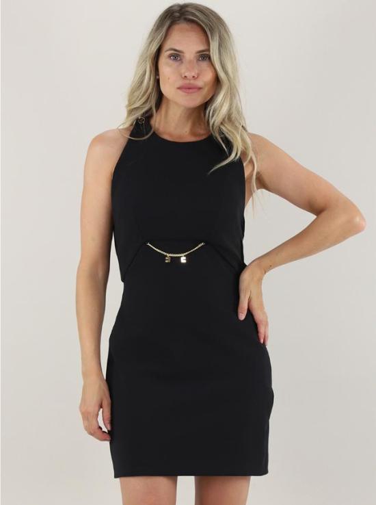 25FW 엘리자베타프랜치 숏 원피스 AB80856E2 110 Black - ELISABETTA FRANCHI