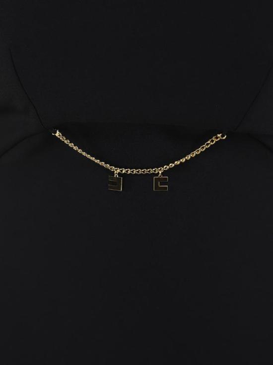 25FW 엘리자베타프랜치 숏 원피스 AB80856E2 110 Black - ELISABETTA FRANCHI