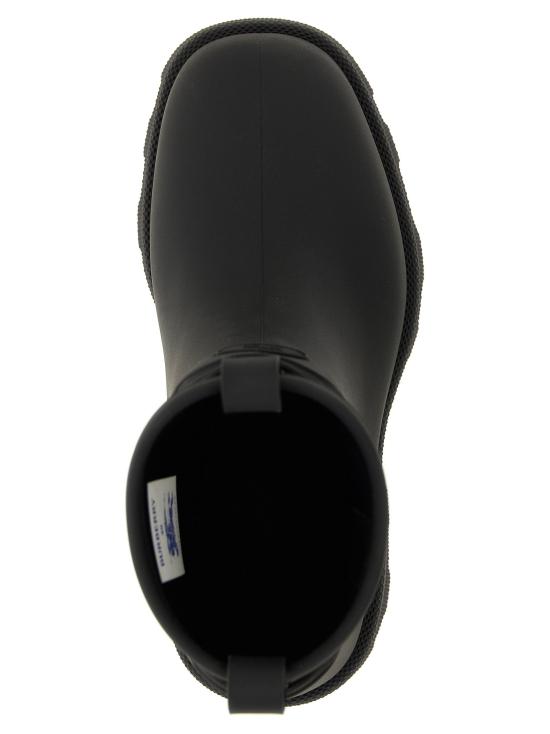 25FW 버버리 러버 마쉬 스탬프 로우 부츠 8111695BLACK - BURBERRY