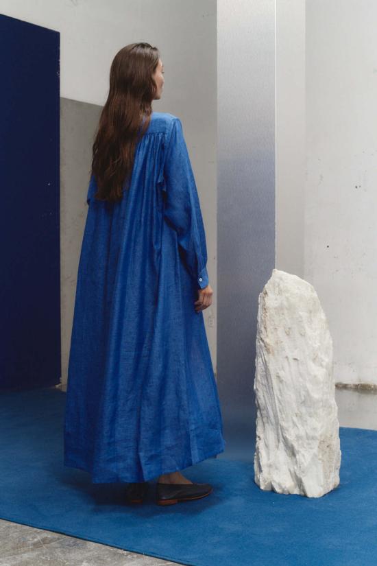  다두라 롱 원피스 다투라 라피스 리넨 바벨 드레스 - DATURA