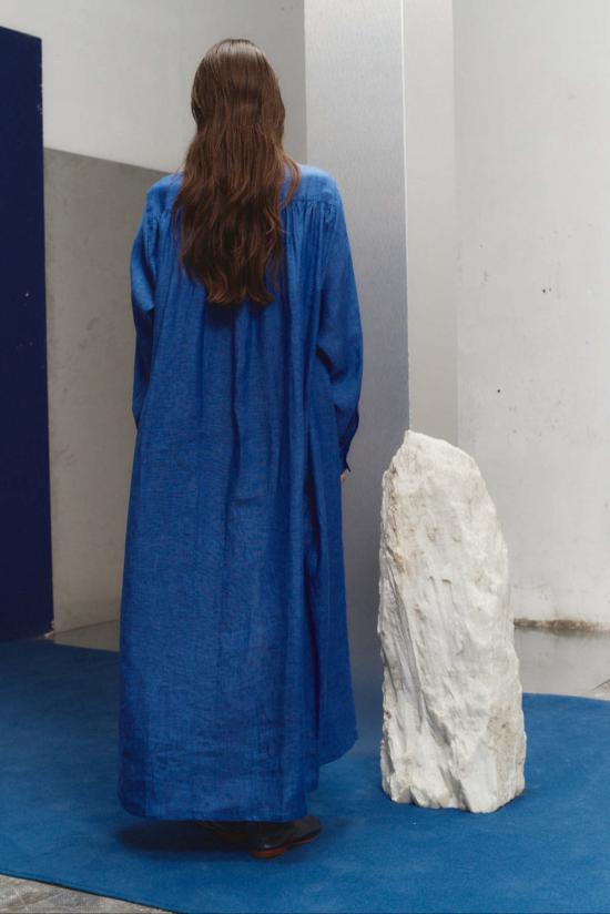  다두라 롱 원피스 다투라 라피스 리넨 바벨 드레스 - DATURA