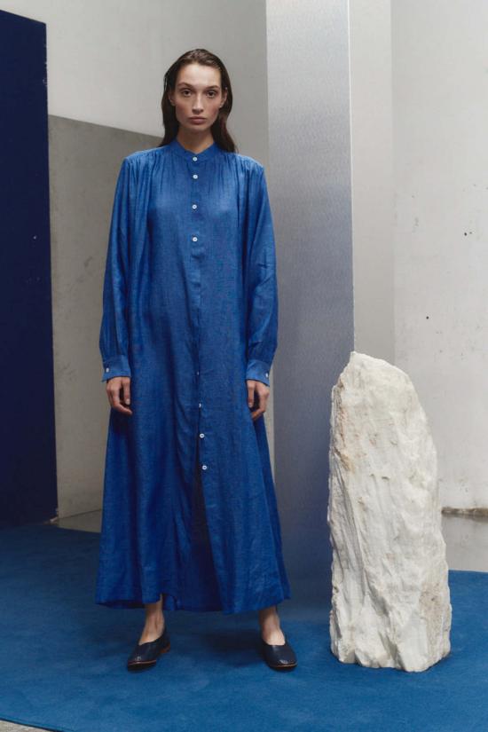  다두라 롱 원피스 다투라 라피스 리넨 바벨 드레스