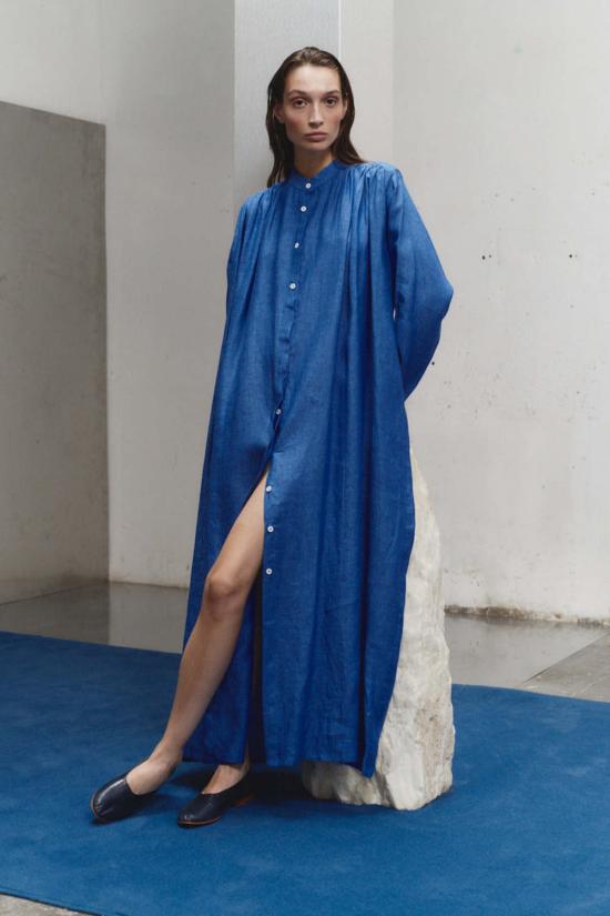  다두라 롱 원피스 다투라 라피스 리넨 바벨 드레스 - DATURA
