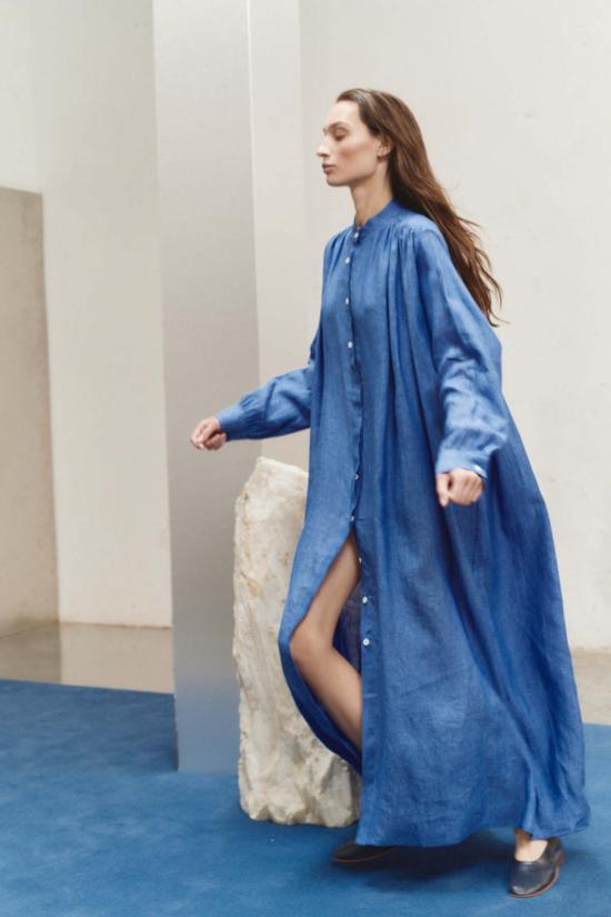  다두라 롱 원피스 다투라 라피스 리넨 바벨 드레스 - DATURA