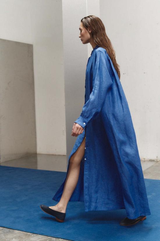  다두라 롱 원피스 다투라 라피스 리넨 바벨 드레스 - DATURA