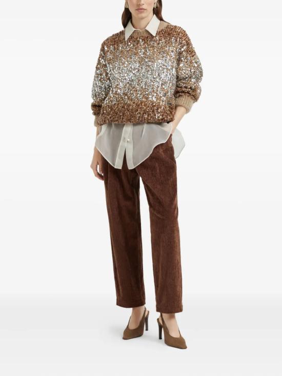 25FW 브루넬로 쿠치넬리 스트레이트 팬츠 MD574P8773C4412 Red - BRUNELLO CUCINELLI