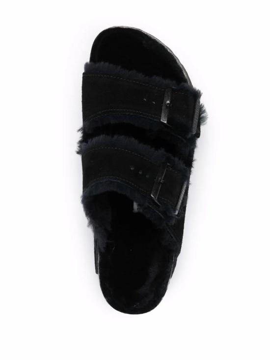 25FW 버켄스탁 아리조나 셔링 스웨이드 레더 752663 BLACK - BIRKENSTOCK