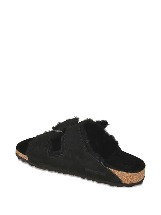 25FW 버켄스탁 아리조나 셔링 스웨이드 레더 752663 BLACK - BIRKENSTOCK