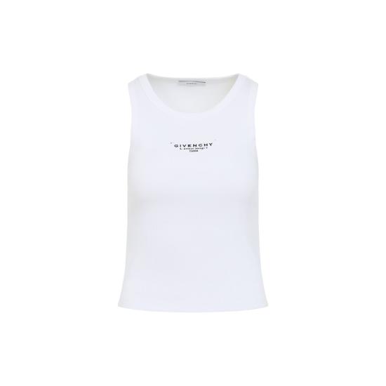 25FW 지방시 민소매 티셔츠 BW70FPP75N 100 WHITE - GIVENCHY
