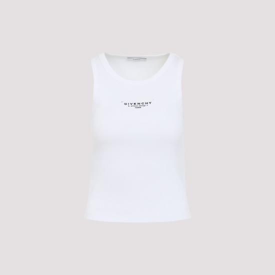25FW 지방시 민소매 티셔츠 BW70FPP75N 100 WHITE - GIVENCHY