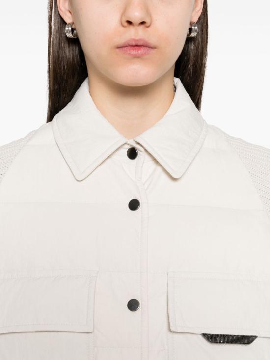 25FW 브루넬로 쿠치넬리 코튼 캔버스 다운 재킷 MD5997695 C1709 - BRUNELLO CUCINELLI