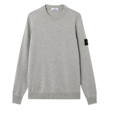 25FW 스톤 아일랜드 5100072 리버스 스티치 리테일 램스울 크루넥 스웨터 K2S155100072 S00A3V0M64 Melange grey