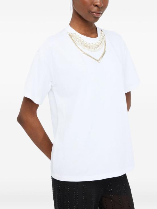 25FW 리우조 반팔 티셔츠 CF5063 J008811111 White - LIU JO