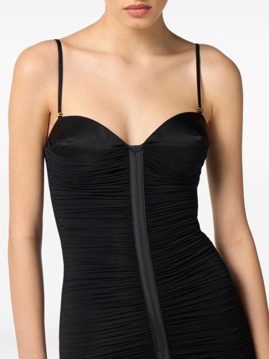 25FW 엘리자베타프랜치 미디 원피스 AB81556E2 110 Black - ELISABETTA FRANCHI