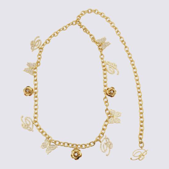 25FW 블루마린 슬림 벨트 A522W385AA8359 GOLD