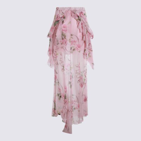 25FW 블루마린 롱 스커트 A522G266AF1247 ROSA - BLUMARINE