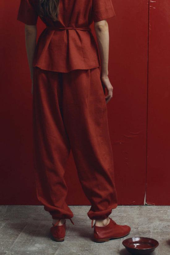  다두라 스트레이트 팬츠 다투라 클레이 리넨 켄도 팬츠 - DATURA