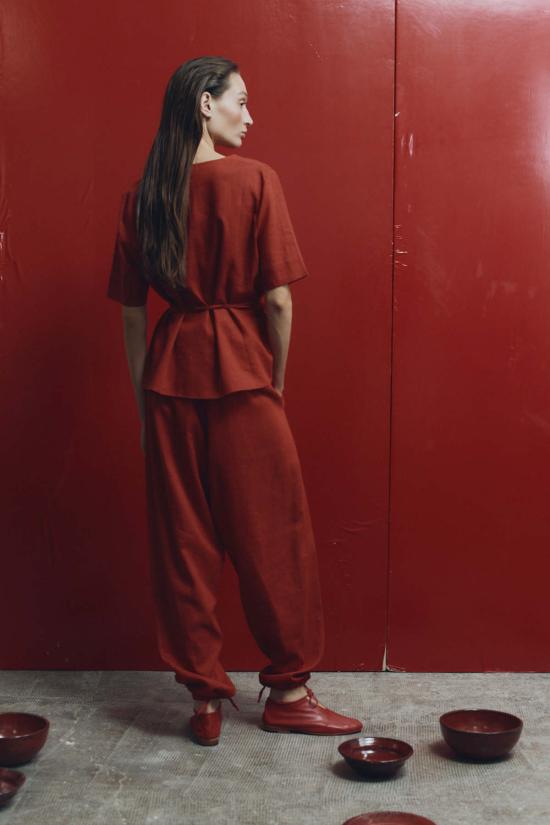  다두라 스트레이트 팬츠 다투라 클레이 리넨 켄도 팬츠 - DATURA