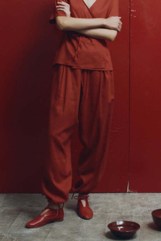  다두라 스트레이트 팬츠 다투라 클레이 리넨 켄도 팬츠 - DATURA