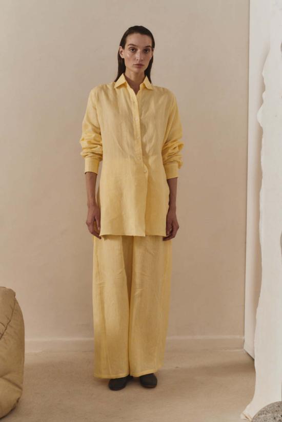  다두라 스트레이트 팬츠 Datura Beurre 리넨 유도 바지 Beurre - DATURA