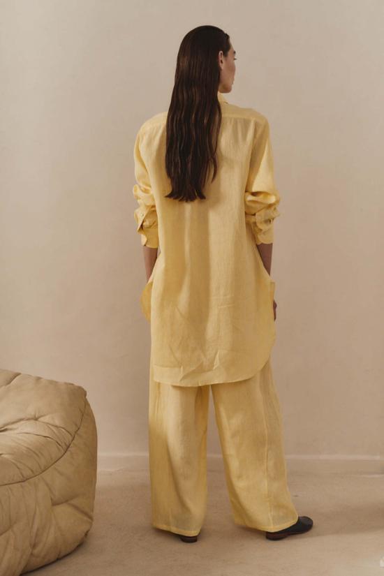  다두라 스트레이트 팬츠 Datura Beurre 리넨 유도 바지 Beurre - DATURA