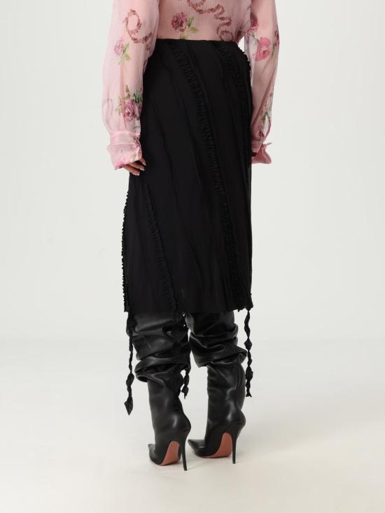 25FW 블루마린 미디 스커트 2G254A N0990 Black - BLUMARINE