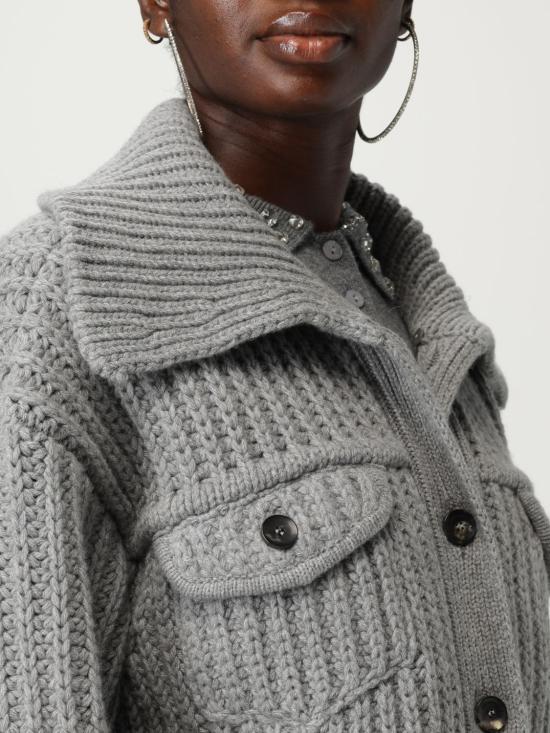 25FW 블루마린 가디건 2M602A N0979 Grey - BLUMARINE