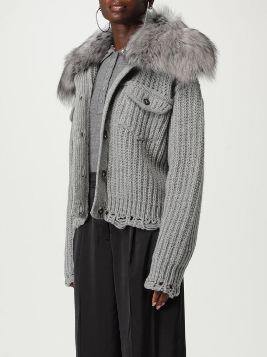 25FW 블루마린 가디건 2M602A N0979 Grey - BLUMARINE