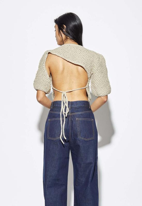  더 노티 원스 블라우스 Knotty Ones Lake Galve 리넨 탑 내추럴