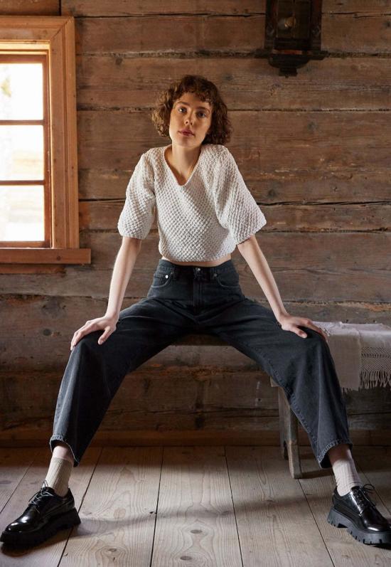  더 노티 원스 블라우스 Knotty Ones Lake Galve 리넨 탑 내추럴 - THE KNOTTY ONES