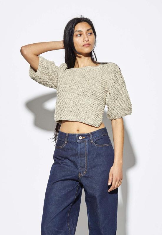  더 노티 원스 블라우스 Knotty Ones Lake Galve 리넨 탑 내추럴 - THE KNOTTY ONES