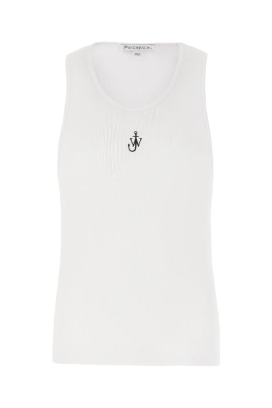 25FW JW앤더슨 민소매 티셔츠 JO0248PG1717 001 WHITE