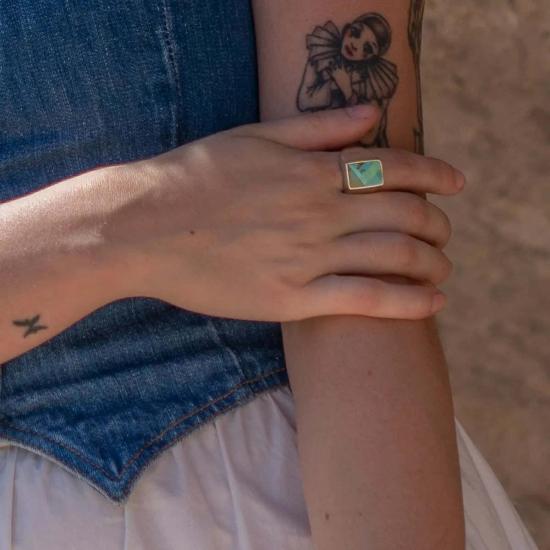  사라 사파비 주얼리 반지 바스케즈 터키석 - SARAH SAFAVI JEWELRY