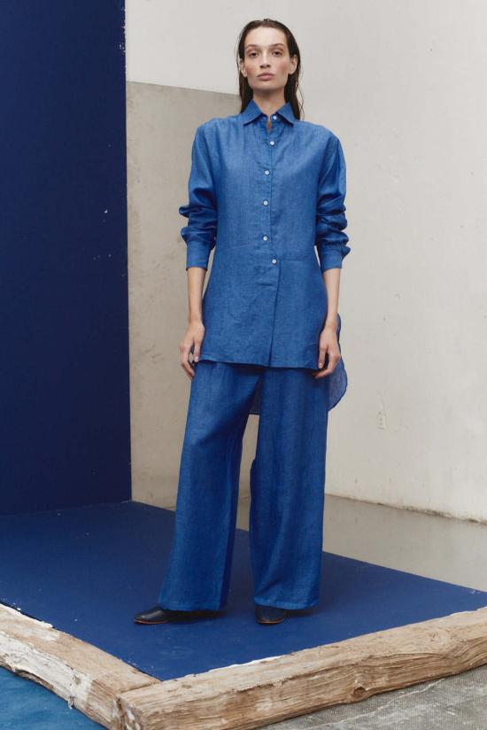  다두라 셔츠 다츄라 라피스 린넨 폴