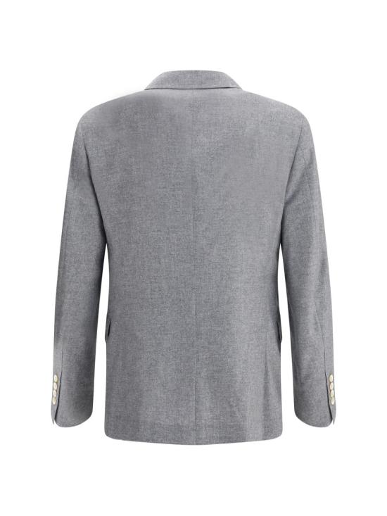 25FW 브루넬로 쿠치넬리 캐시미어 실크 플라넬 블레이저  MR4367BTD C591 MULTICOLOR - BRUNELLO CUCINELLI