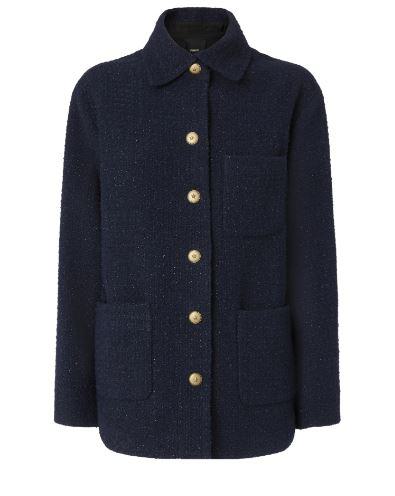 25FW 핑코 자켓 GHIACCIOLO105816A2VJG82 BLU TENEBRA